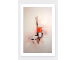 Abstract Poster - Vakken en Figuren - Aesthetic - posters - met witte rand - formaat 50x70cm - Wanddecoratie - Aesthetic room decor - BS1238YR
