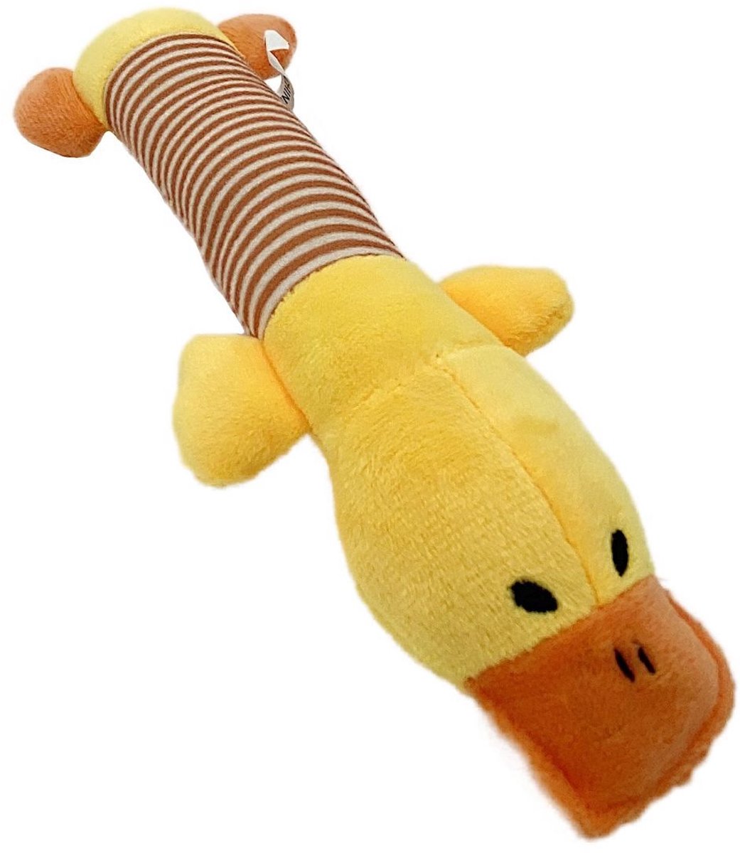 Surtep Animals pluchen hondenspeeltje eend 25 x 4 cm
