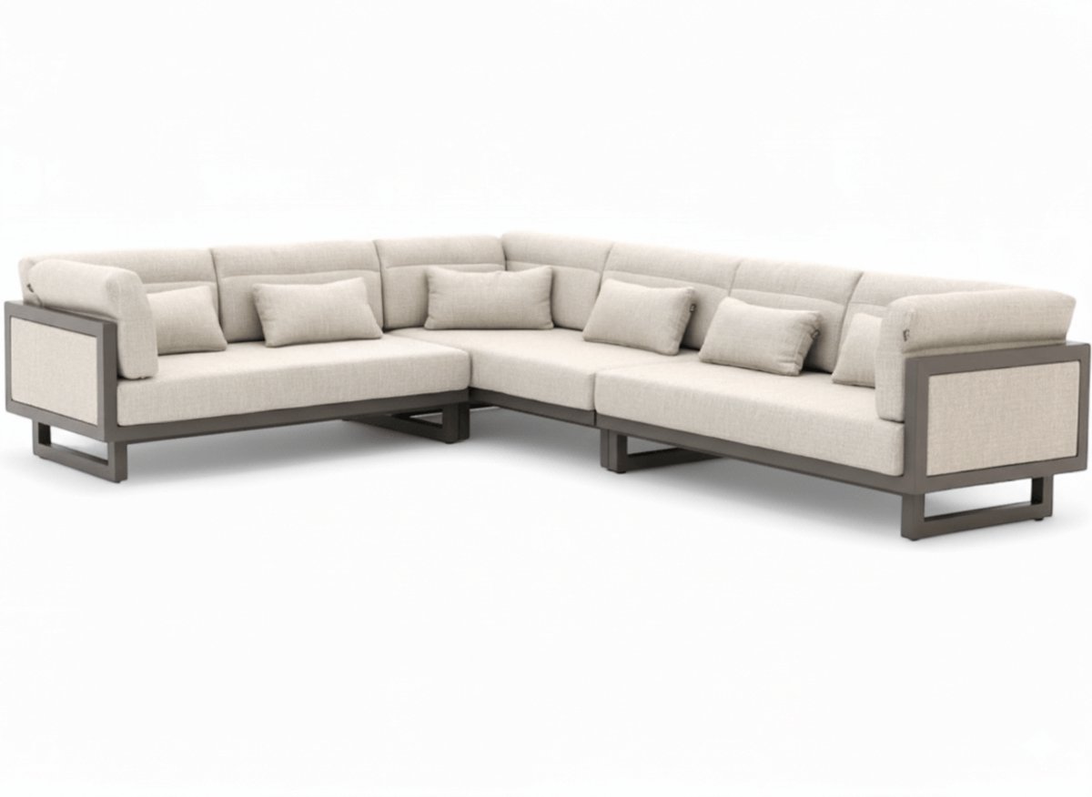 Apple Bee Santorini Loungeset 3-delig - Rechts lang - Upholstered - 239 x 318 cm