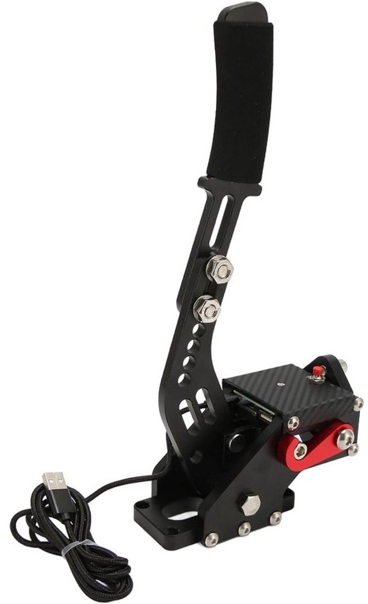 USB Handrem - Race Simulator - Games Besturen - Contactloze Hall Sensor - CNC Aluminium - Zwart