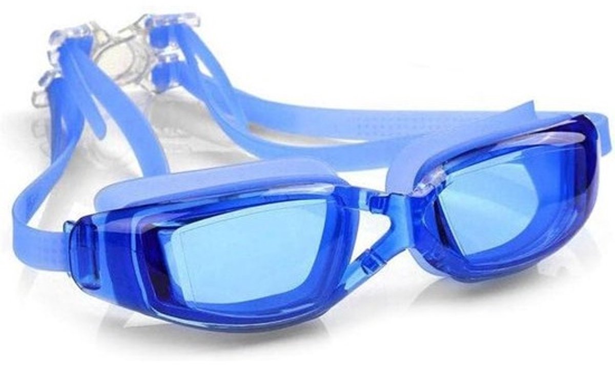 Zwembril Gespiegeld - Duikbril Anti-Fog - Bescherming Onderwater - Geen Lekkage UV - Volwassenen Kinderen - Blauw