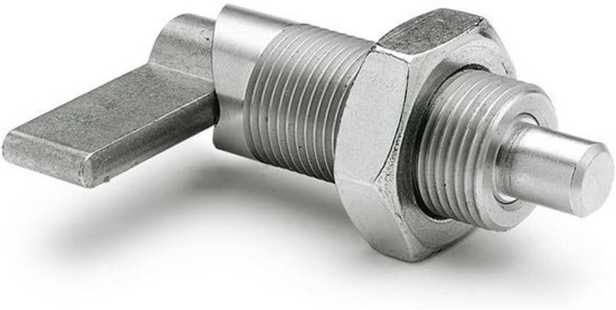 Vergrendelbout - Vergrendelpen - Vaste Positionering - Roestvrij Staal - M12x15 - Zilverkleurig