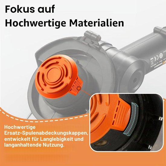Set vervangspoelen voor 20V grastrimmer - duurzame trimmerdraden Ø1,65mm x 3m (4 stuks) — afbeelding 2