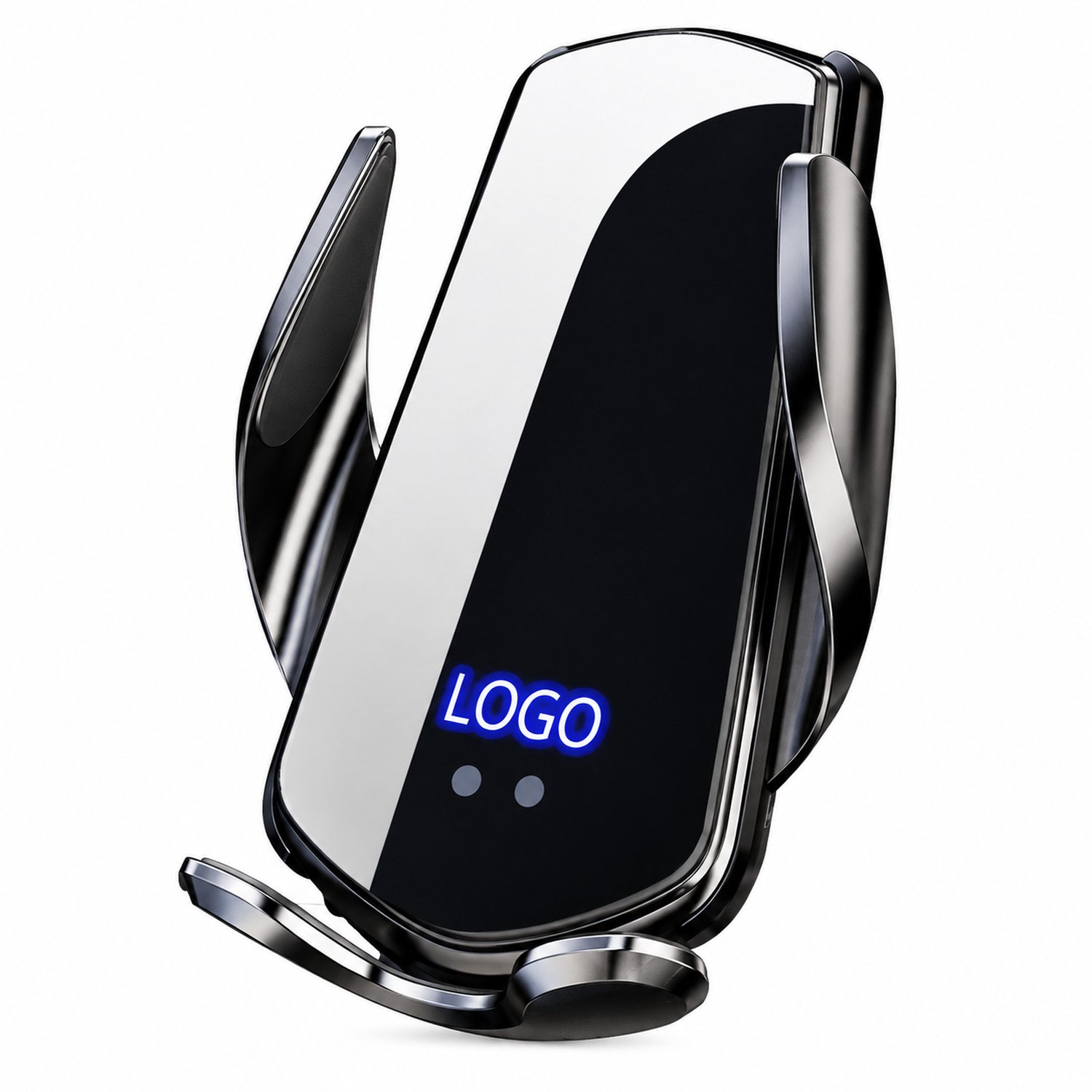 Telefoonhouders auto – zwarte telefoonhouder voor ventilatierooster met 15 W draadloos opladen
