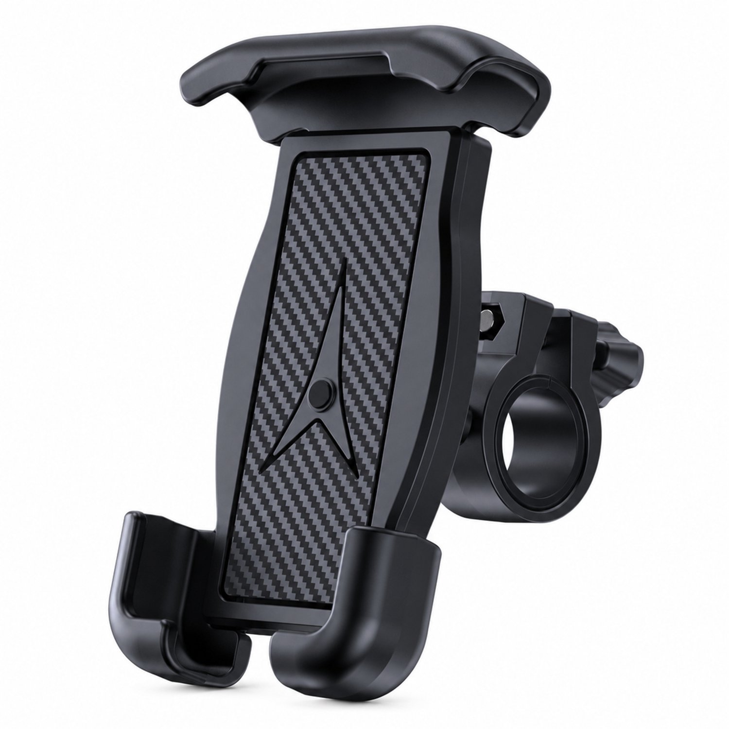 telefoonhouder fiets en motor - klembevestiging voor het stuur - zwart - verpakkingsmaat 10 × 6 × 15 cm, verpakkingsgewicht 175 g