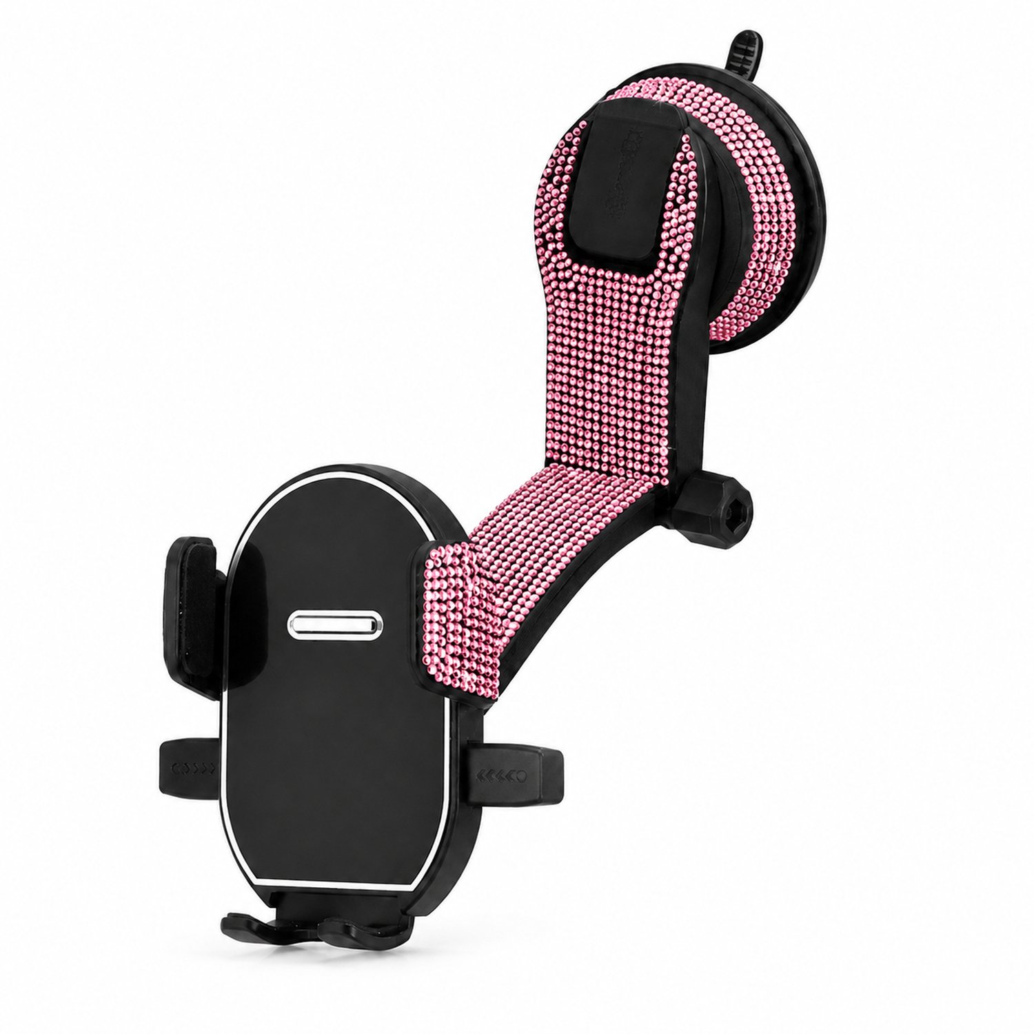telefoonhouders auto - roze strassdecoratie - telefoonhouder voor montage aan het ventilatierooster - verpakkingsmaat 14,5 x 10,5 x 8,5 cm