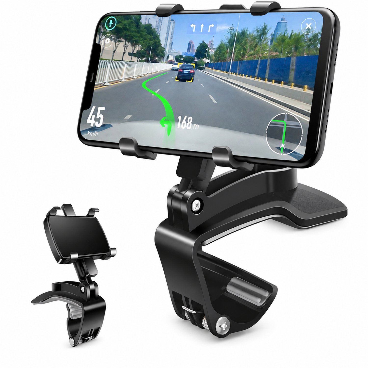 Telefoonhouders auto voor het dashboard met klembevestiging standaard uitvoering