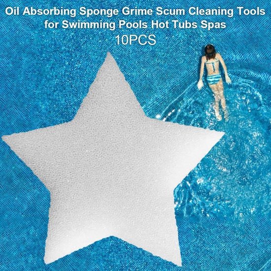 Pool Scum Absorberende Spons - 10 Stuk Olie en Vuil Verwijdering Spons Set — afbeelding 2