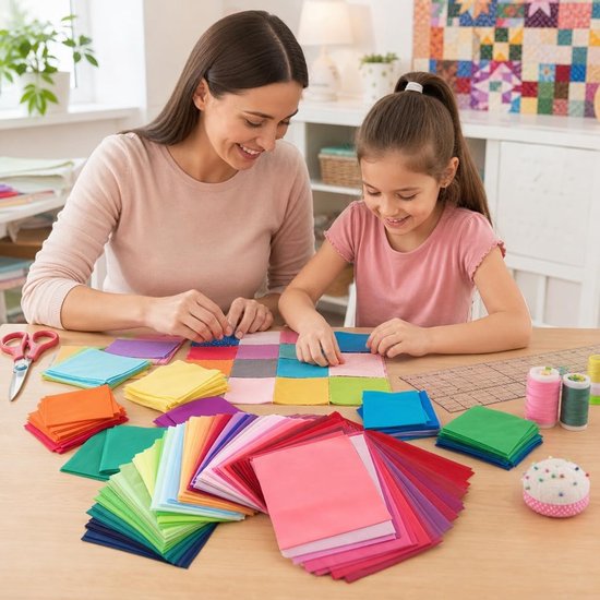 50 stuks katoenen stof, 20 x 20 cm, patchworkstoffen voor naaien, quilten — afbeelding 2