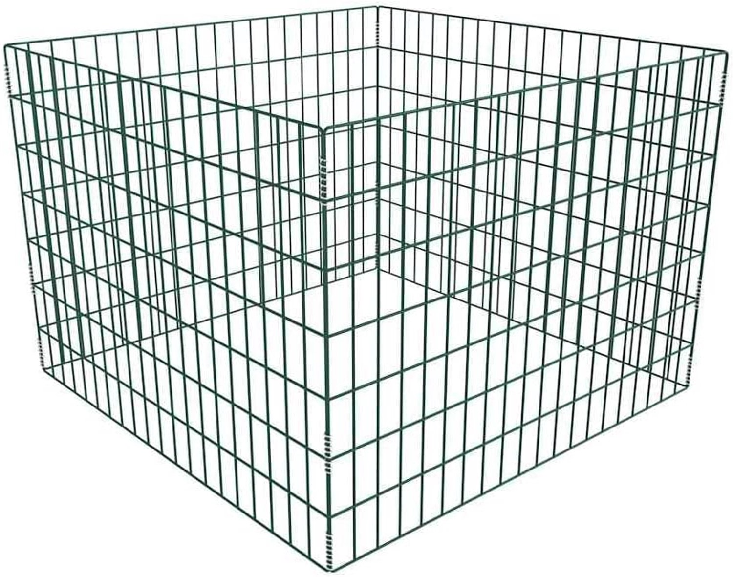 Tuincompostbak van gepoedercoat staal, 100 x 100 x 70 cm, robuuste compostbak voor tuinafval, gazonsneden en bladeren, stabiele snelcompostbak