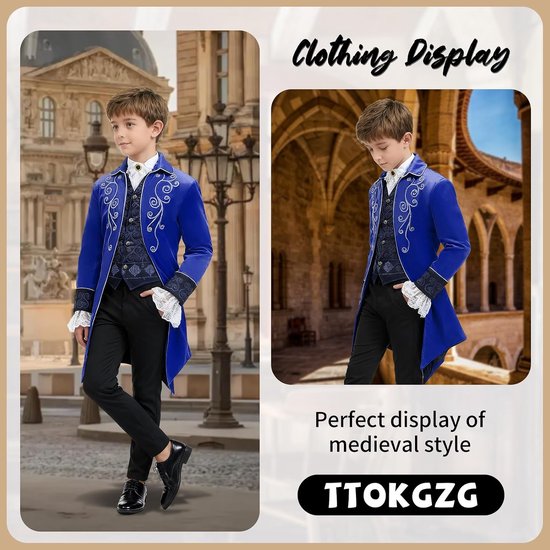 Vintage Victoriaanse gothic rock, middeleeuwse renaissance-jas, cosplay renaissance kostuum — afbeelding 3