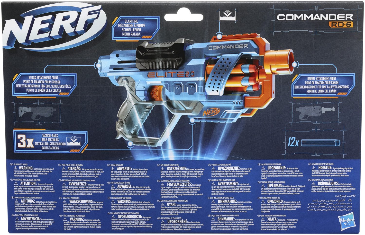 Nerf Elite 2.0 Commander RD-6-dartblaster, draaiende trommel, 12 Nerf Elite-darts, buitenspeelgoed — afbeelding 12