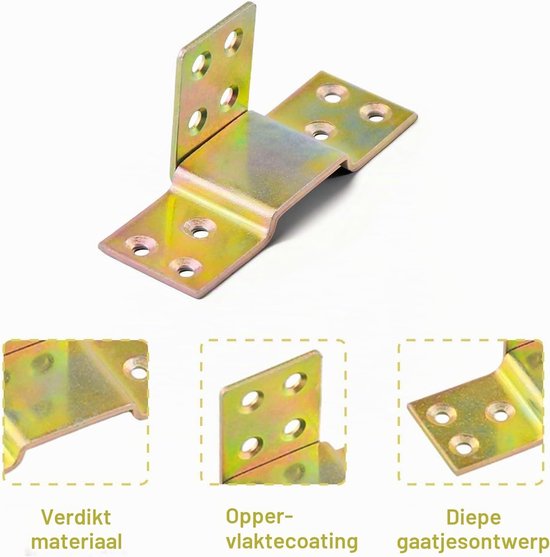 Metalen Bedboog Frame Set 90mm x 30mm met Hoekverbinding voor Ondersteuning van Hangbedden en Bedbollen met 5mm Gatdiameter — afbeelding 2