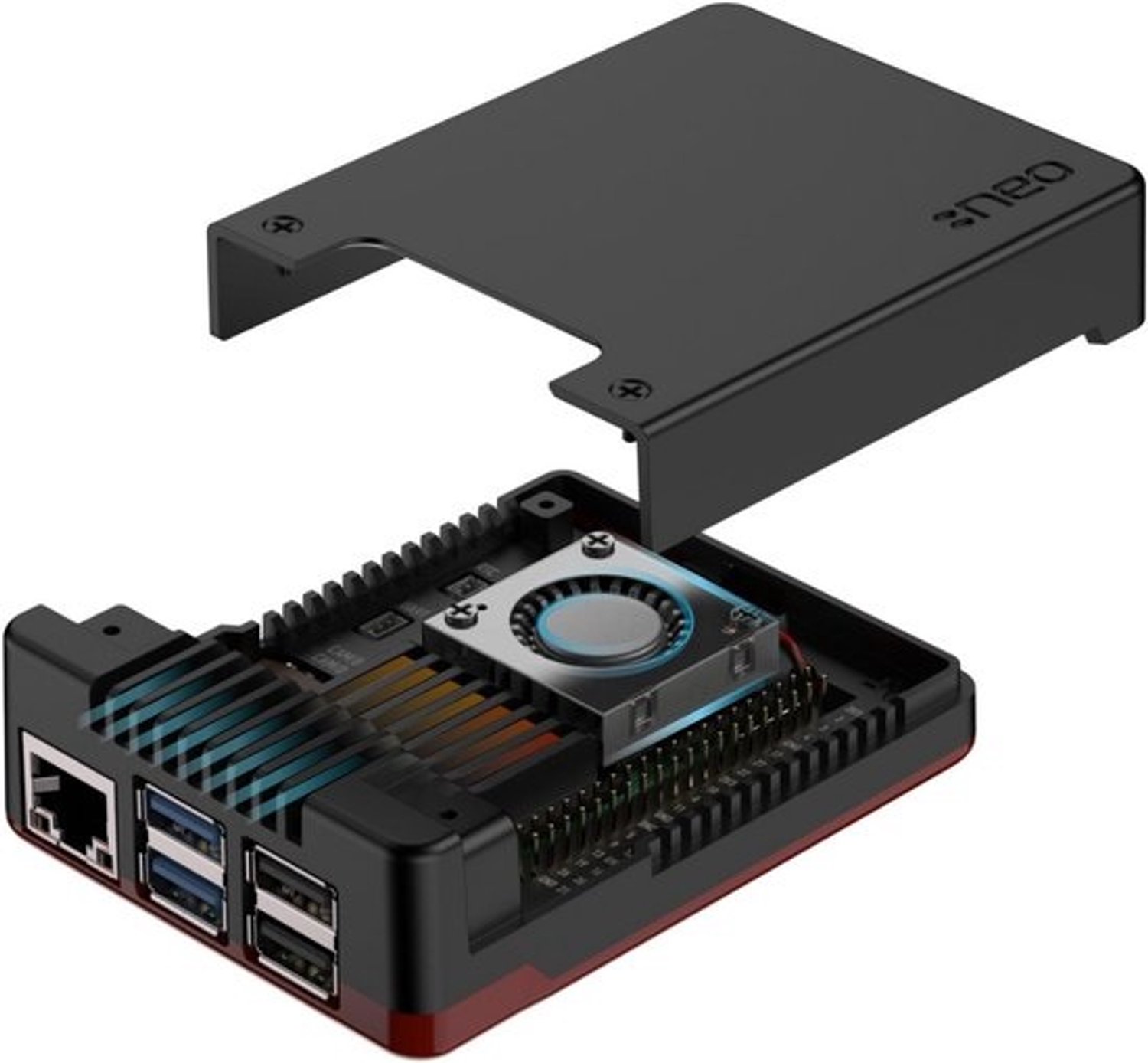 Aluminium behuizing met ventilator voor Raspberry Pi 5 | Koeling en bescherming