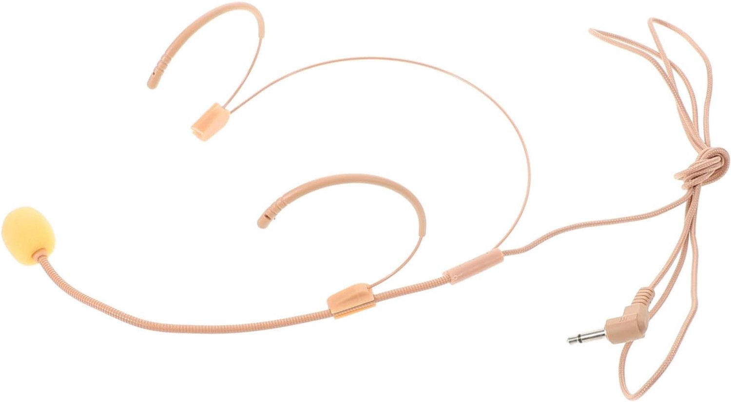Iplusmile Draadloze hoofdband microfoon voor kinderen, beige, licht en veilig voor schooluitvoeringen en kindershows