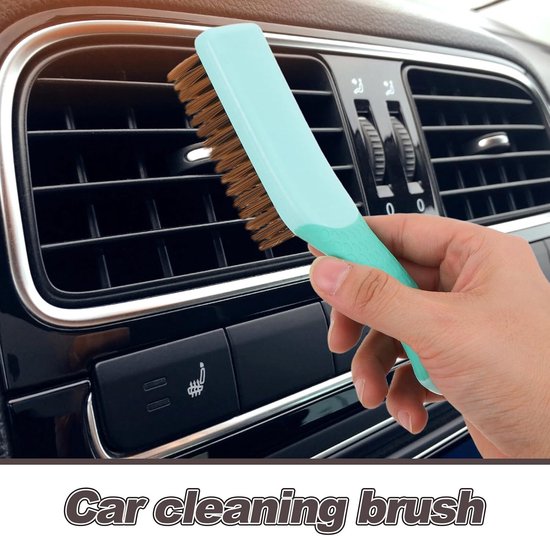 2 Stuks Ergonomische Auto Schoonmaakborstel met Nylon Haren Compacte Interieur Reiniger voor Dashboard Ventilatieopeningen Kleine Ruimtes Geschikt voor Auto Boot Camper — afbeelding 5