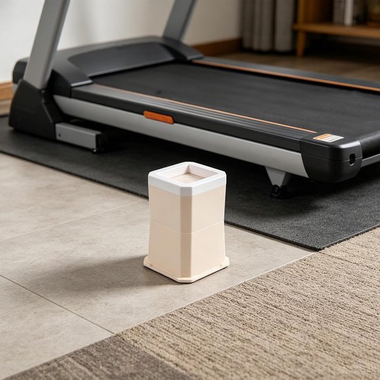 2 Stuks Verstelbare Loopband Verhogingsblokken Antislip Trillingsdempend Meubelverhogers voor Fitnessapparaten Stabiele Ondersteuning voor Thuisgym Hellingtraining — afbeelding 4