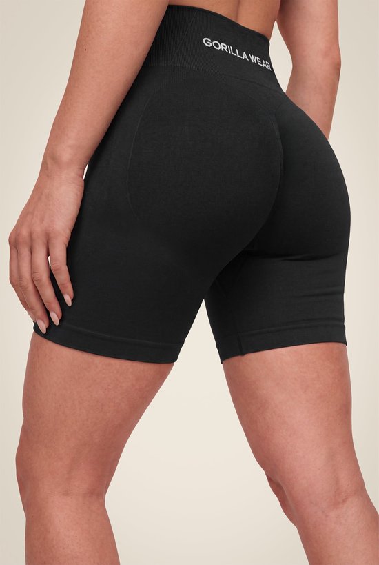 Gorilla Wear Florence Seamless Contour Shorts - Sportbroek - Zwart - S — afbeelding 4