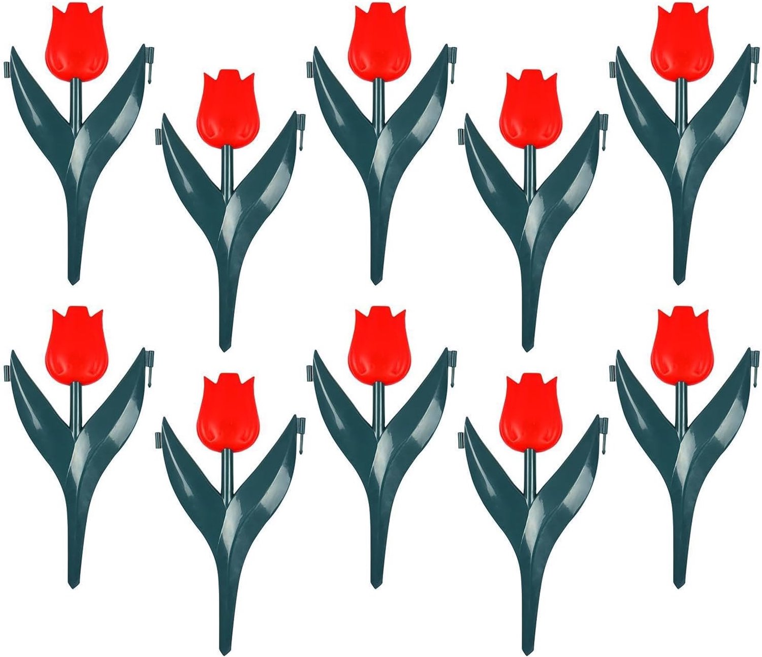 Tuinrand 10-Delige Bloemvormige Decoratieve Kunststof Tuinafscheidingsset
