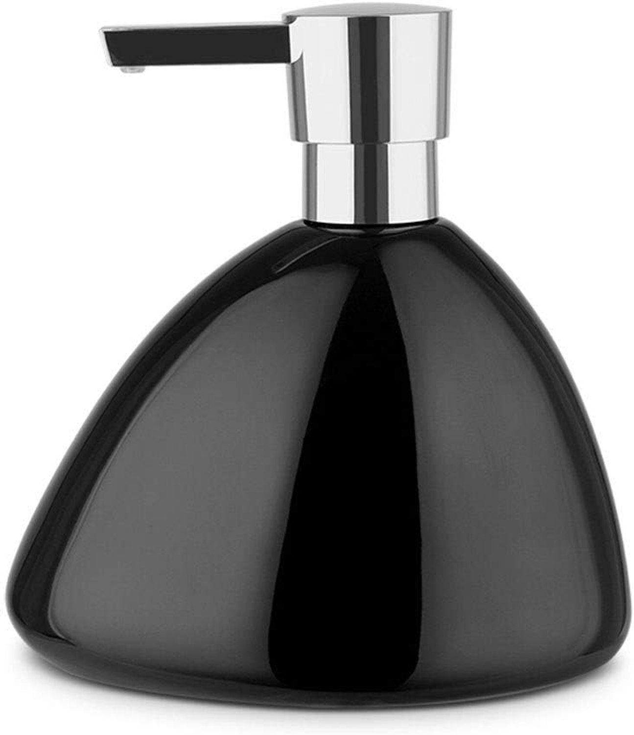 Hand Zeepdispenser Vloeibare Dispensers Keramische Handmatige Zeep 450 ml Dispenser Glanzend Eendelige Zeepdoos Badkamer Zeepdispenser Vloeibare Dispensers (Kleur: Zwart)