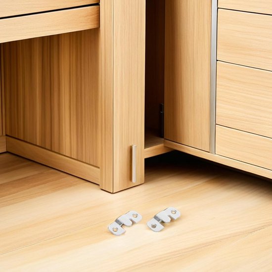 12 Stuks Roestvrijstalen Interlock Meubelclips voor Modulaire Bankverbindingen Stevige Schuifklemmen voor Sectiebanken Snelle Betrouwbare Bevestiging van Meubelstukken — afbeelding 4