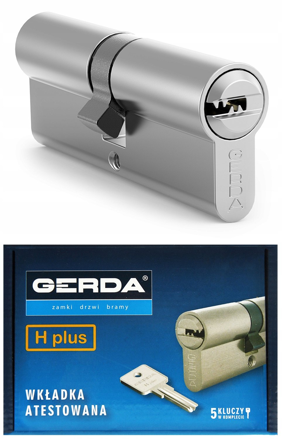 Gerda H PLUS Cilinder 30/30 Nikkel - 5 Sleutels