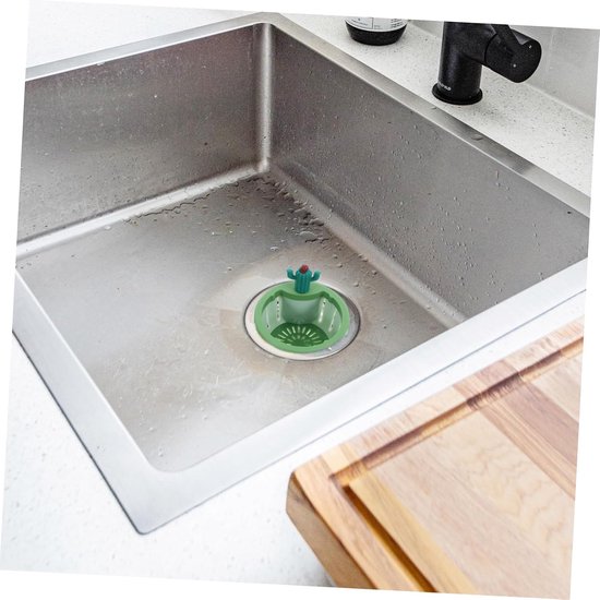 2 Stuks Keuken Gootsteenfilter Afvoerzeefje Groen Verstopping Eenvoudig Te Reinigen Geschikt voor Gootsteen Groentewasbak Voedselresten Opvang — afbeelding 2