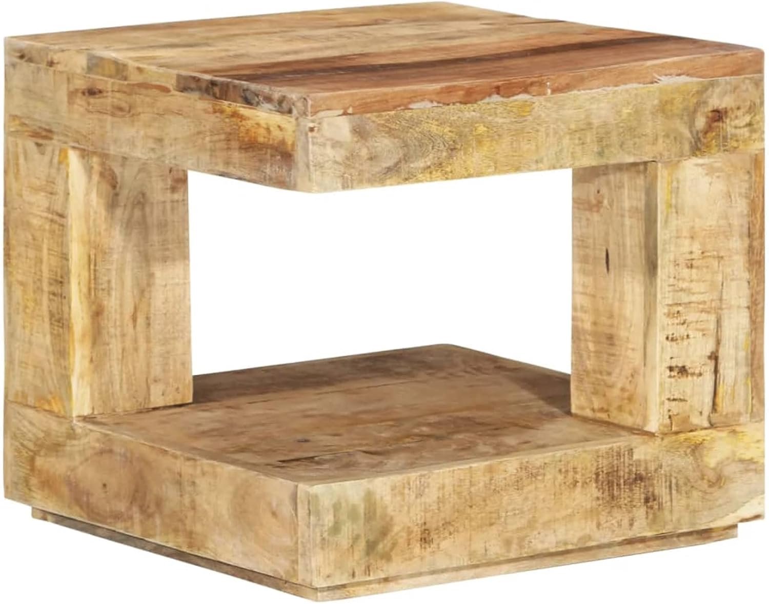 Salontafel 45x45x40 cm Massief Hout Mango, Salontafel, Eindtafel, Salontafel Modern, Woonkamer Huismeubilair (SPU:338007)