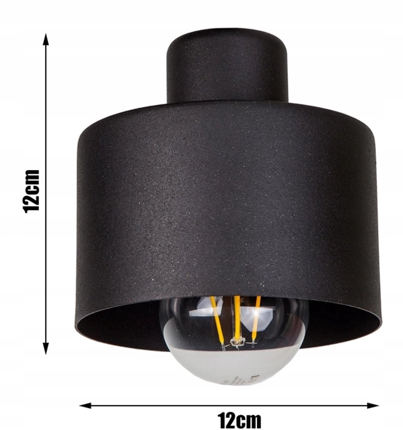 Loft Plafondlamp Zwart Metaal 2xE27 Eettafel Woonkamer