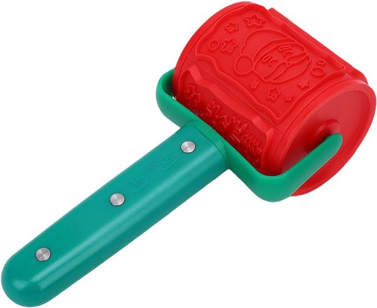 Reliëf Deegroller, 12 Kerstpatronen Cookie Stamp Roller met Vervangbare Koppen voor Bakken, Home Kitchen Tool — afbeelding 4