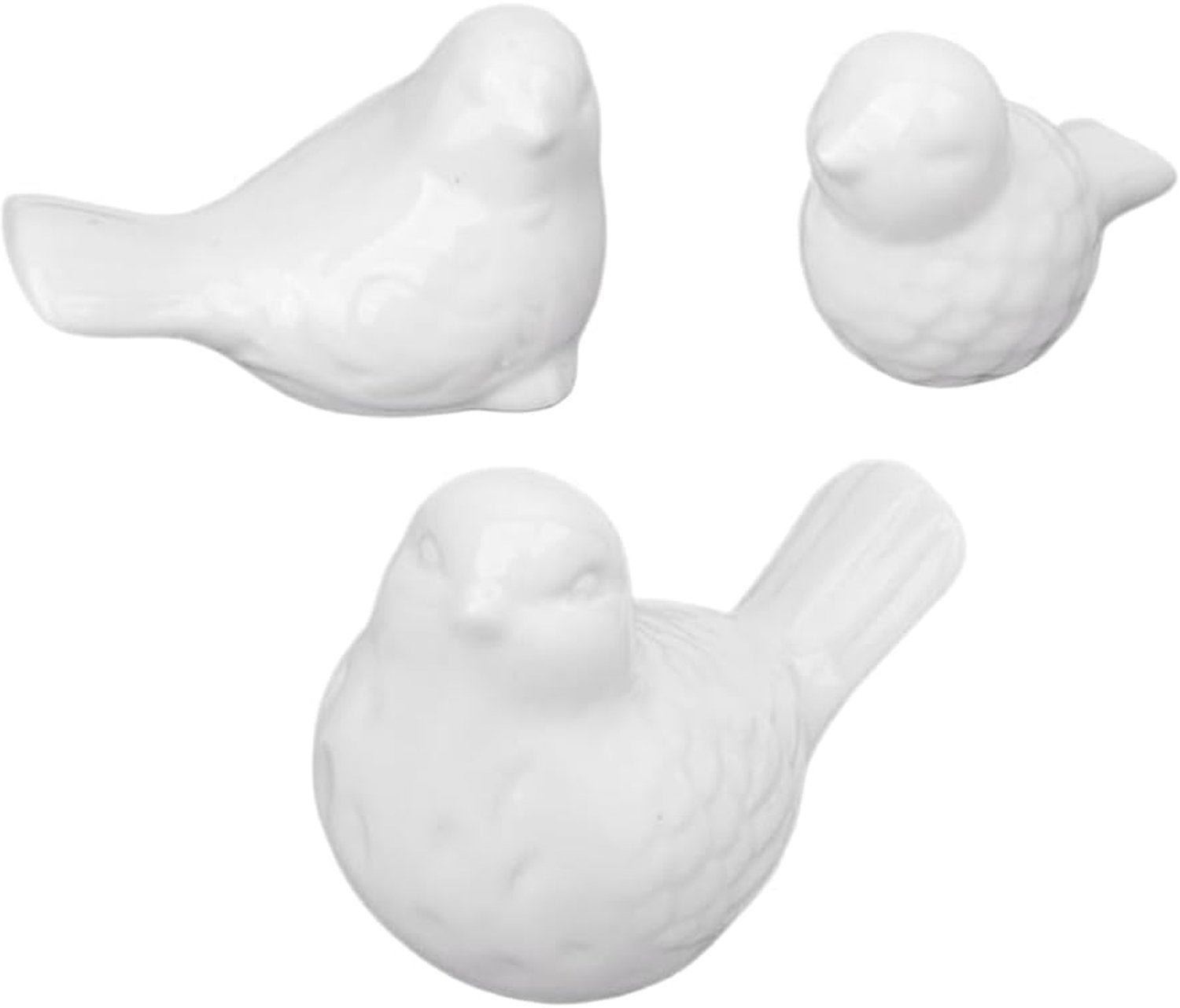 DICOSMETIC 6 Stks 3 Stijlen Porselein Vogel Standbeeld Wit Keramische Vogels Beeldje Keramische Vogel Ornamenten Kleine Dieren Standbeelden Home Decor