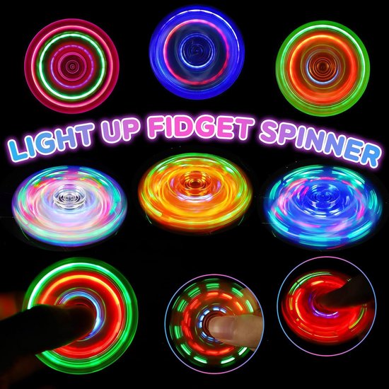 6 stuks cadeautjes voor kinderverjaardag, gastgeschenken, mini fidgetspeelgoed, afscheidscadeau voor de eerste schooldag, kleine cadeaus voor kinderen, fidget spinner, light up fidget toys, give aways — afbeelding 4