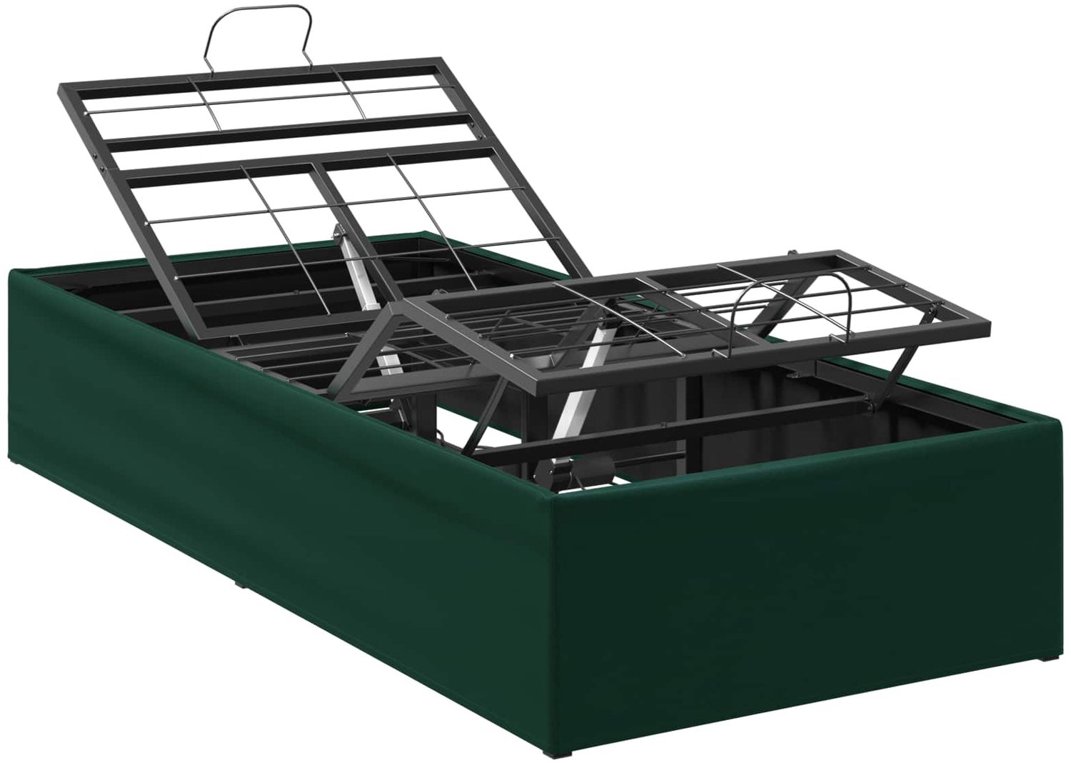 vidaXL Elektrisch - Verstelbaar - Bed - Frame - Bosgroen - 200 - x - 90 - x - 33,5 cm