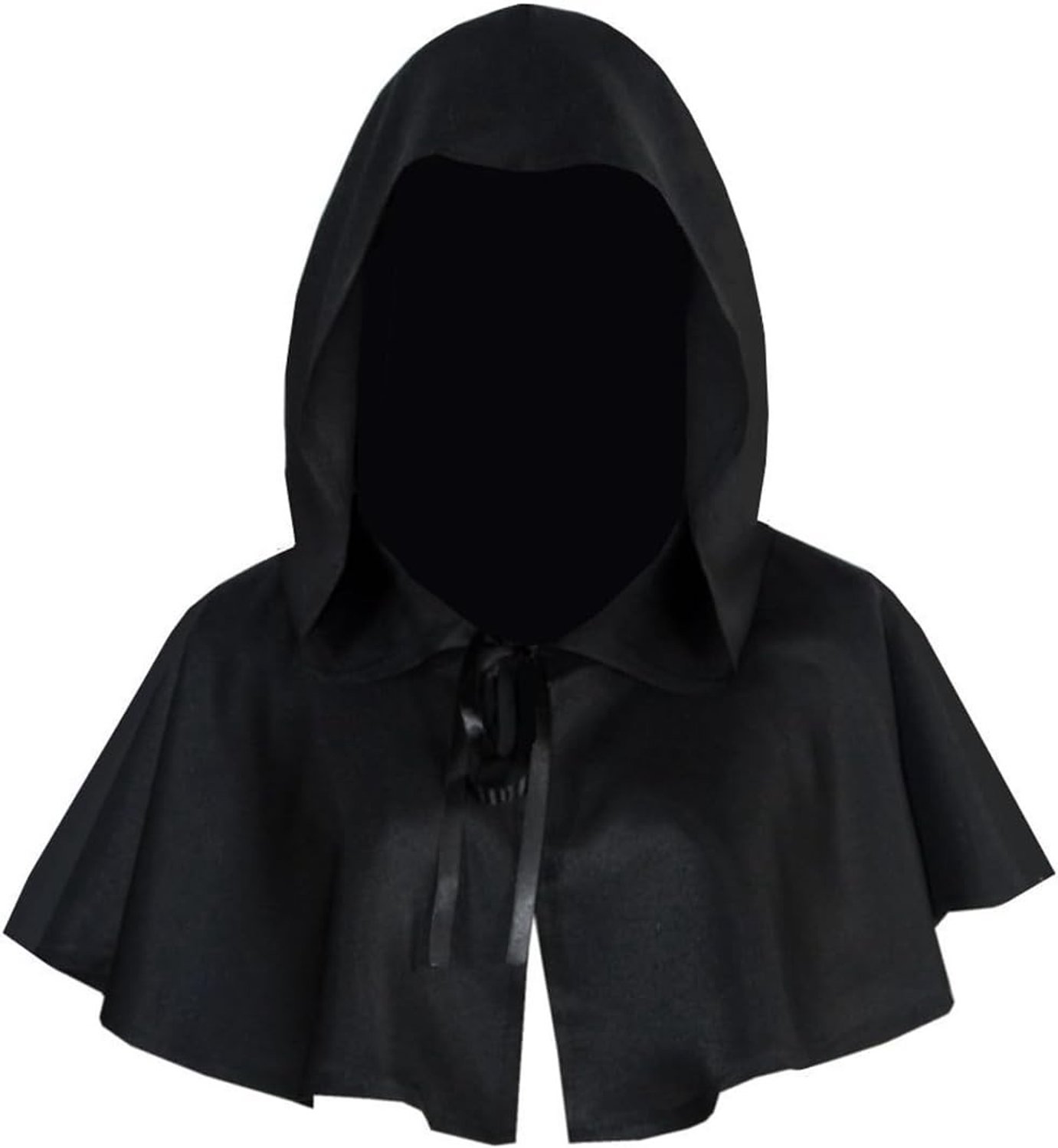 Medieval Gothic Cape met Kap voor Volwassenen - Unisex Korte Tovernaar Cape voor Halloween, Carnaval en Cosplay Feestjes
