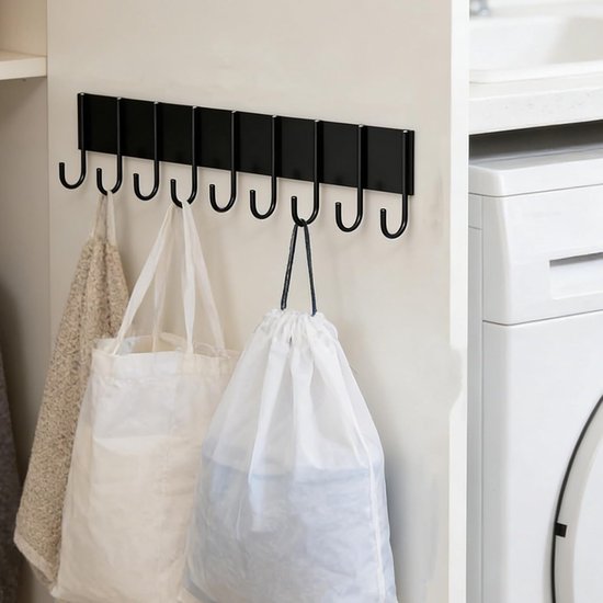 3 Stuks Delige Magnetische Wasmachine Organizer met Zware Metalen Manden Handdoekhaken Universele Wasruimte Opbergrek zonder Boren voor Wasmachines Keukens Koelkasten — afbeelding 4