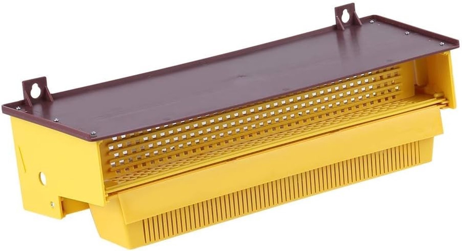Plastic Pollenval voor Bijenkorven - 10 Frame Gele Pollenval met Verwijderbare Tray en Ventilatie voor Bijenhouderij Accessoires en Gereedschap