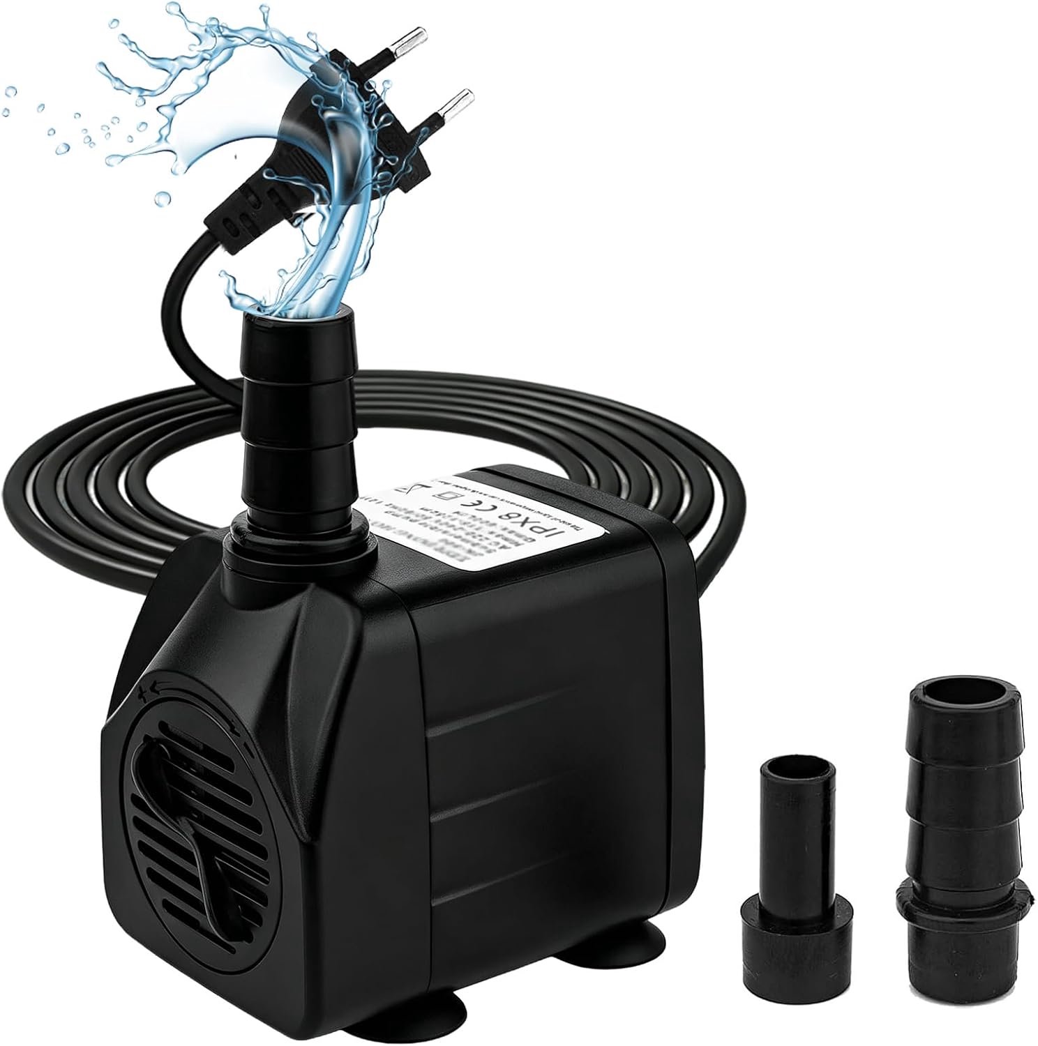 Mini-waterpomp, 10 W, 600 l/h, EU-stekker voor aquarium en fontein