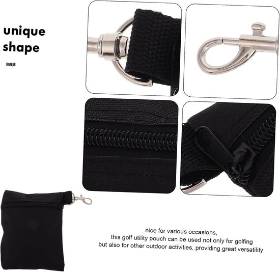 4stuks Multifunctionele Golf Waist Bag Compacte Golf Ballen Organizer Met Rits Stijlvolle Handige Golftas Voor Golfaccessoires Tees Voor Buitenactiviteiten — afbeelding 5