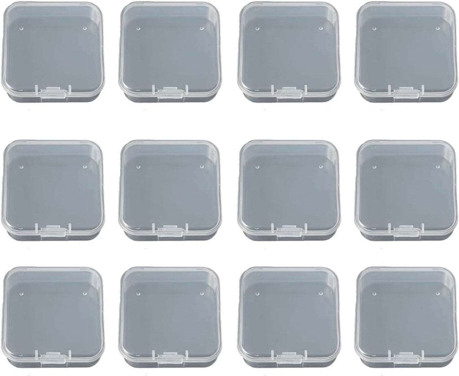 Set van 12 Mini Plastic Opbergdozen met Deksel - Ideaal voor Organisatie en Opslag van Kleine Voorwerpen