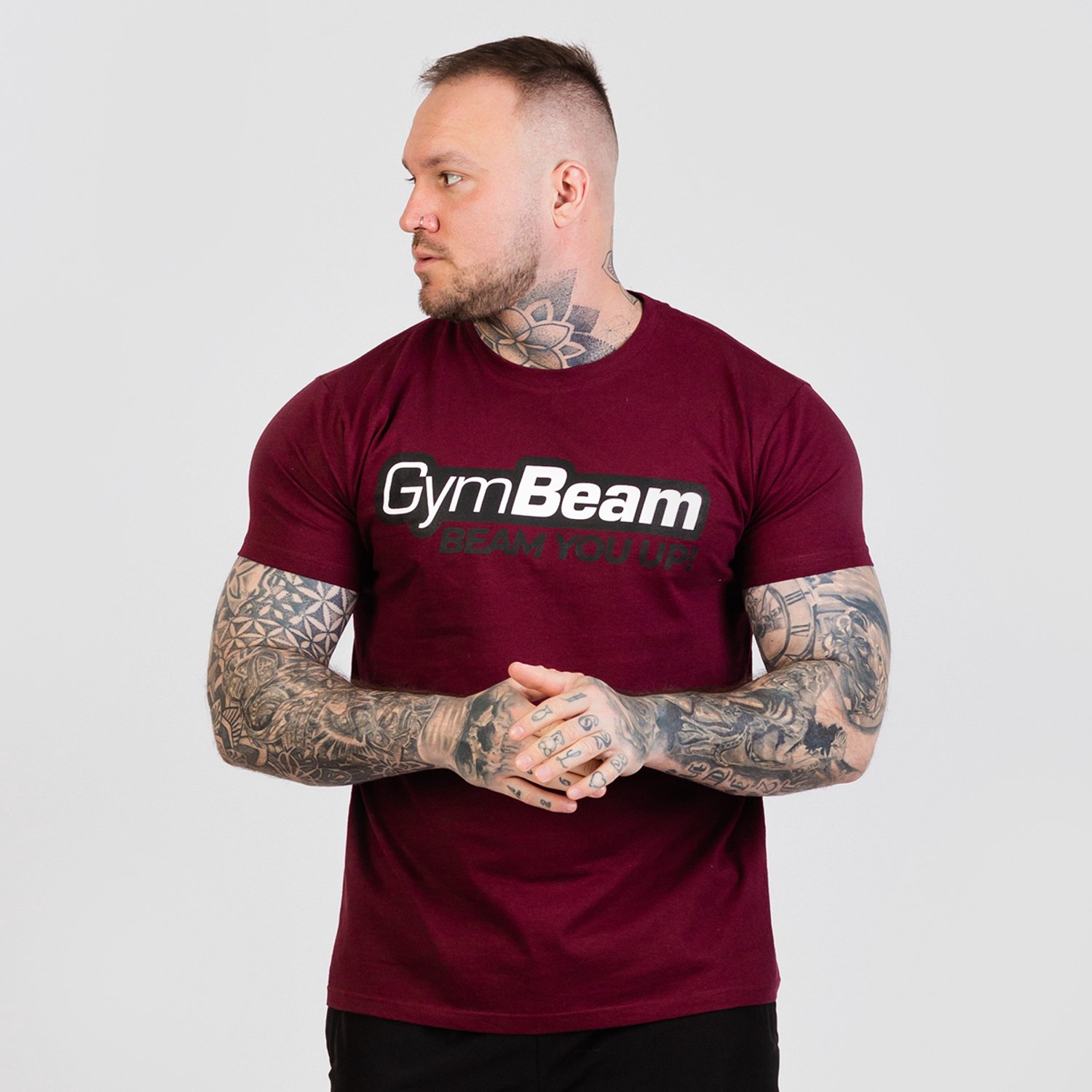 GymBeam Balk T-Shirt Bourgondië S