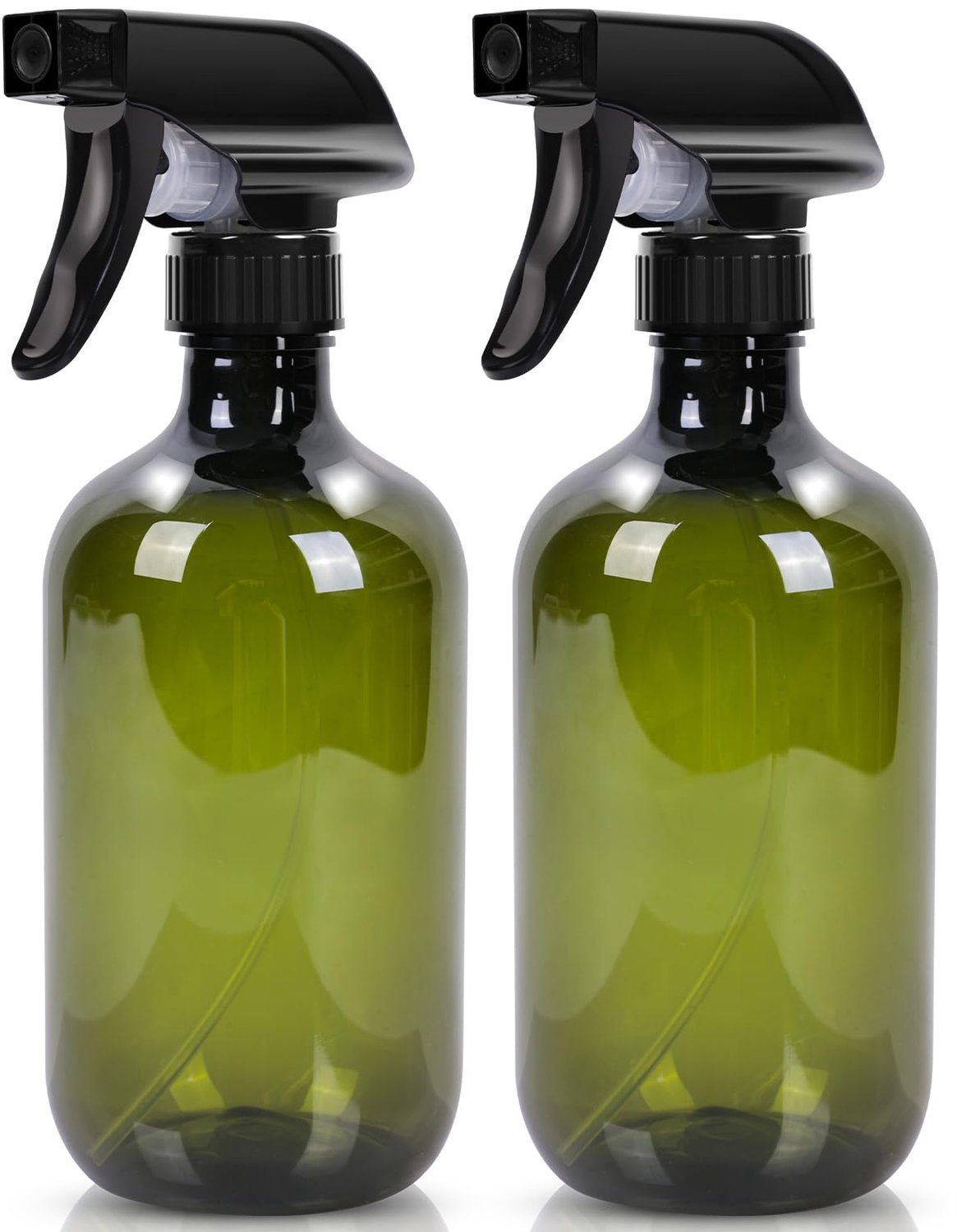 SnelShoppen - 2x 500ml Refillbare Sprayflessen - Vernevelaar voor Planten en Haar - Duurzame Trigger - Duidelijk Kunststof - 3 Stuks Vernevelkoppen -