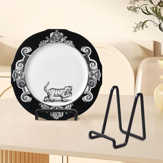 Ezel displaystandaard voor borden - 15,2 cm opvouwbaar houderrek, compact metalen frame voor foto's, records, borden, lichtgewicht ondersteuning voor tafel, bureau, aanrecht | feesttentoonstelling — afbeelding 4