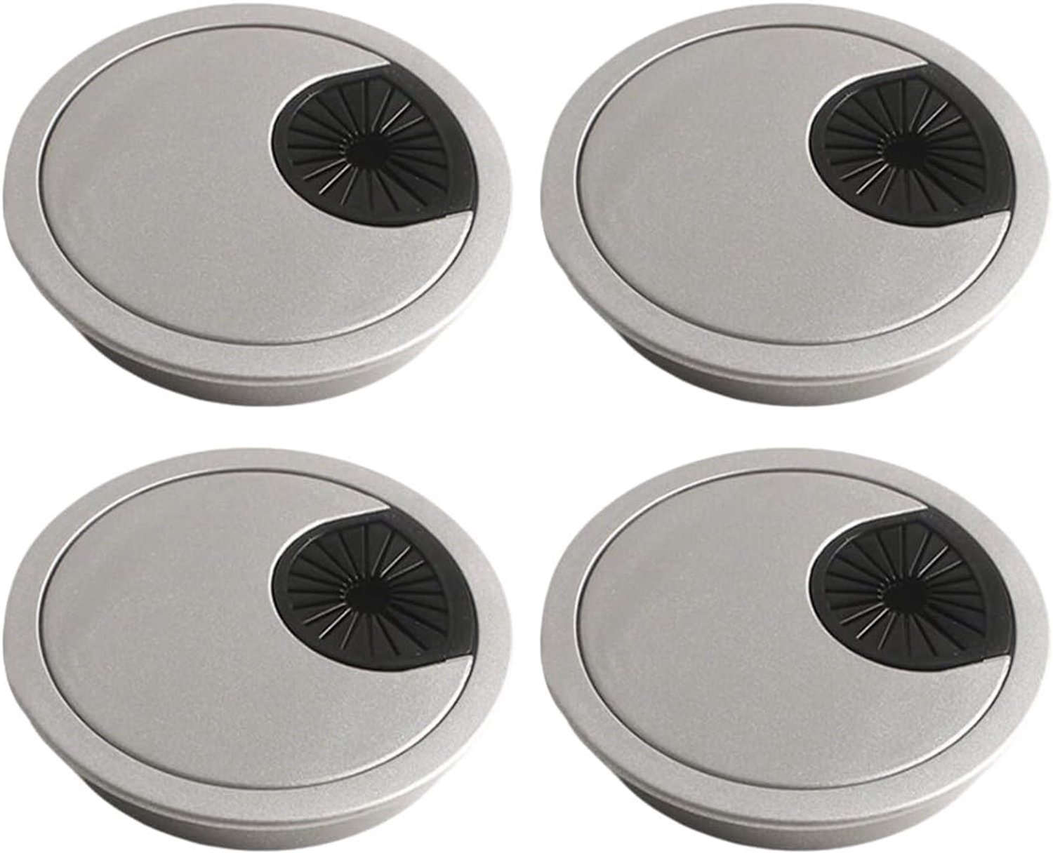 4 Pcs Desk Cable Grommet, Desk Cable Grommet Round 60mm Hole Cover, Cable Grommet and Table Cable for Home Office - ShopVlot
