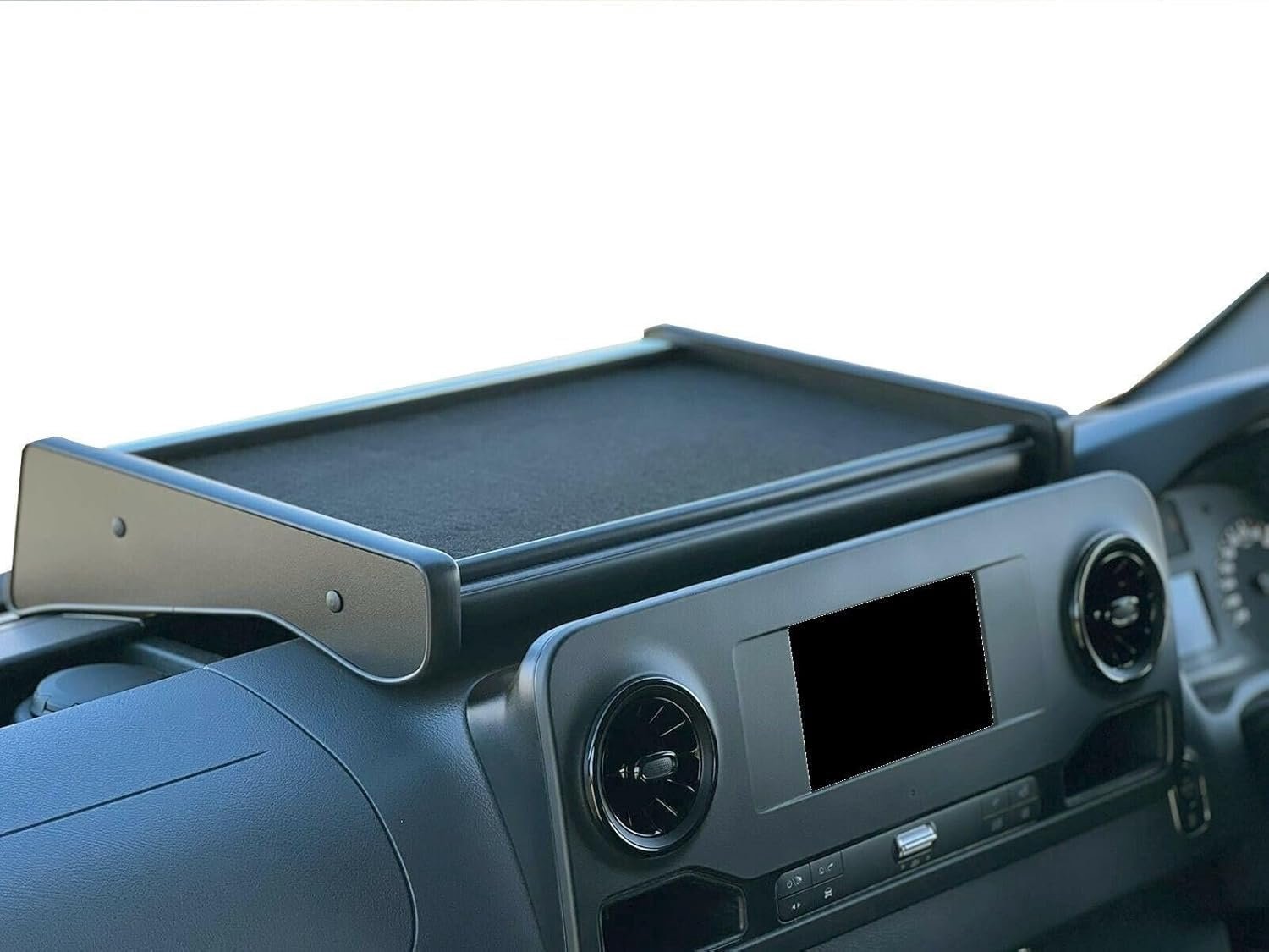Dashboardtafel compatibel met Mercedes Sprinter 2018–2025 – Antislip cockpitopberglade – Extra oppervlak voor documenten, smartphone, drankjes, robuuste constructie voor bestuurderscabine