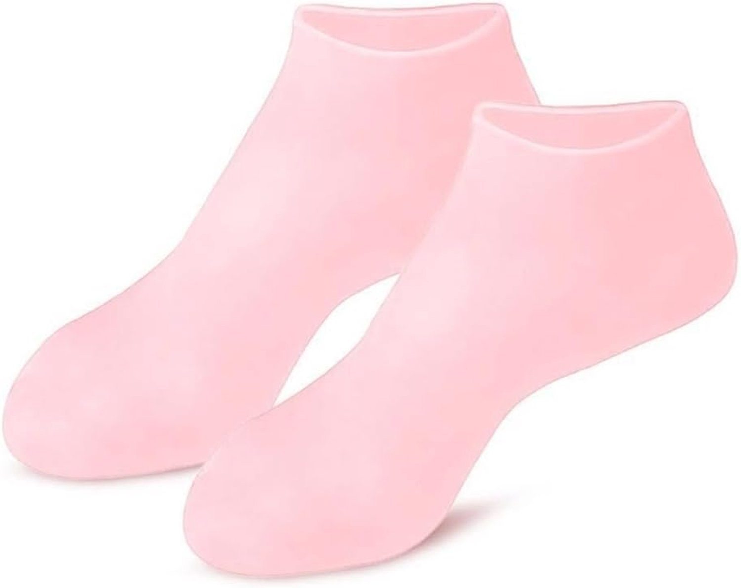 1 paar siliconen sokken, vochtinbrengende sokken, siliconen sokken voor voeten, hydraterende sokken voor voeten, spa, voetverzorging (roze)