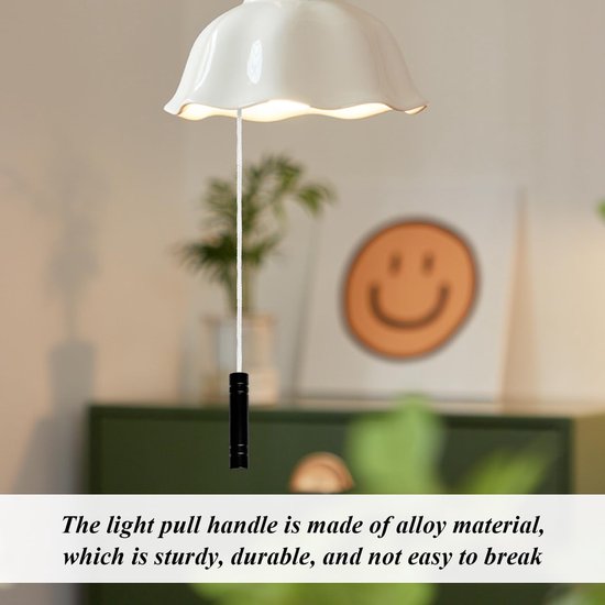 2 Stuks Retro Licht Touw, Trekkoord Voor Ventilatorlichten, Handvat Voor Plafondlichtschakelaar, Veilige En Praktische Accessoires. — afbeelding 3