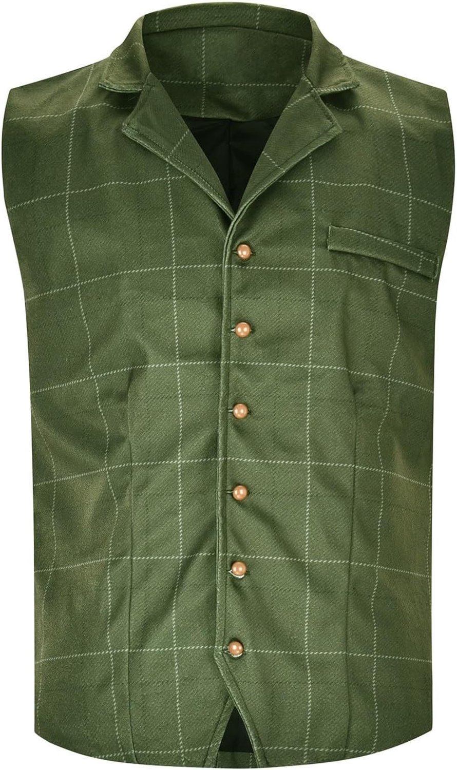 Générique Casual geruit kostuumvest voor heren, getailleerde jas voor bruidsmeisjes