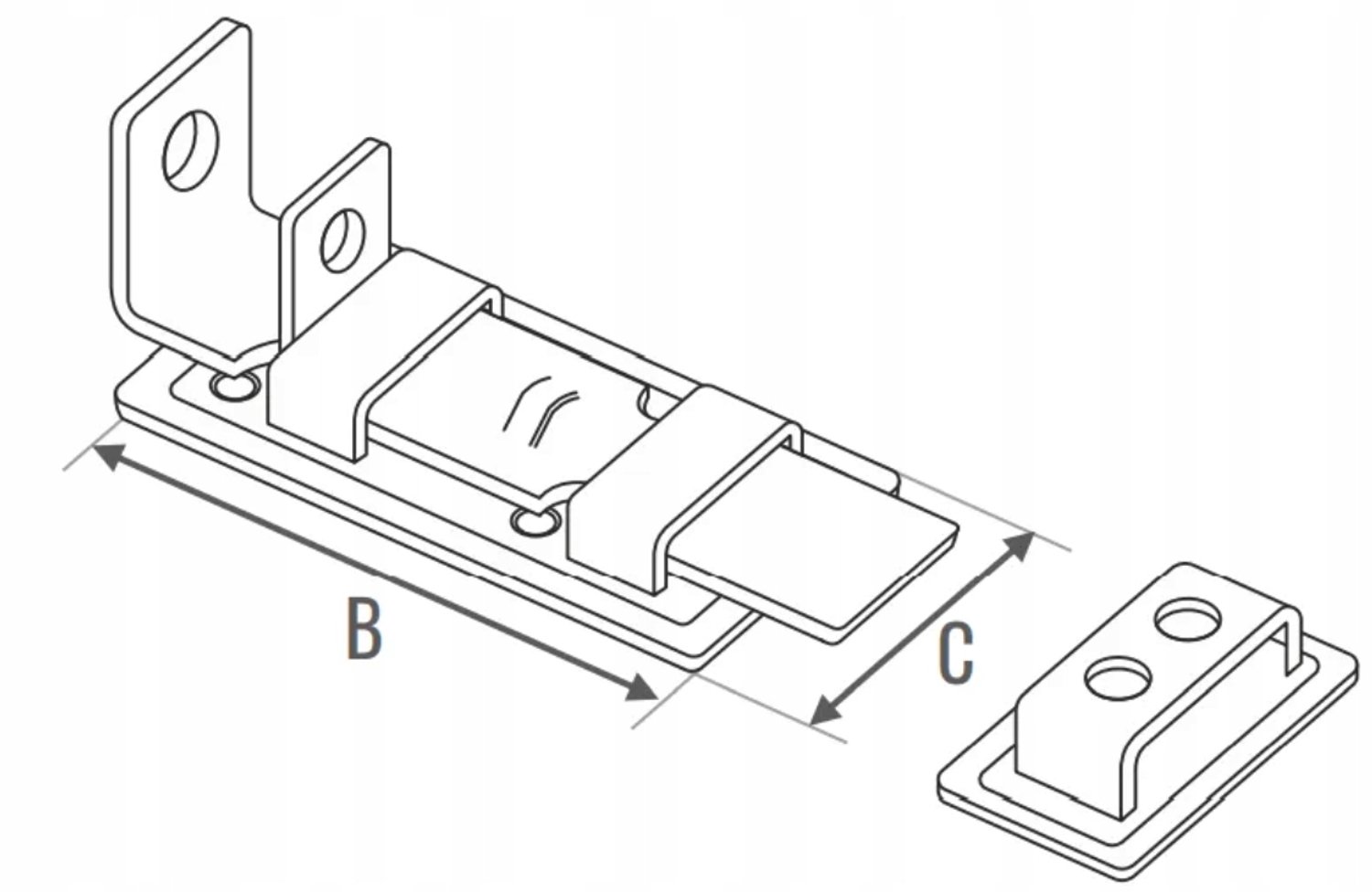 Zware Deurschuif 180x90mm - Gemaakt van Staal DC01