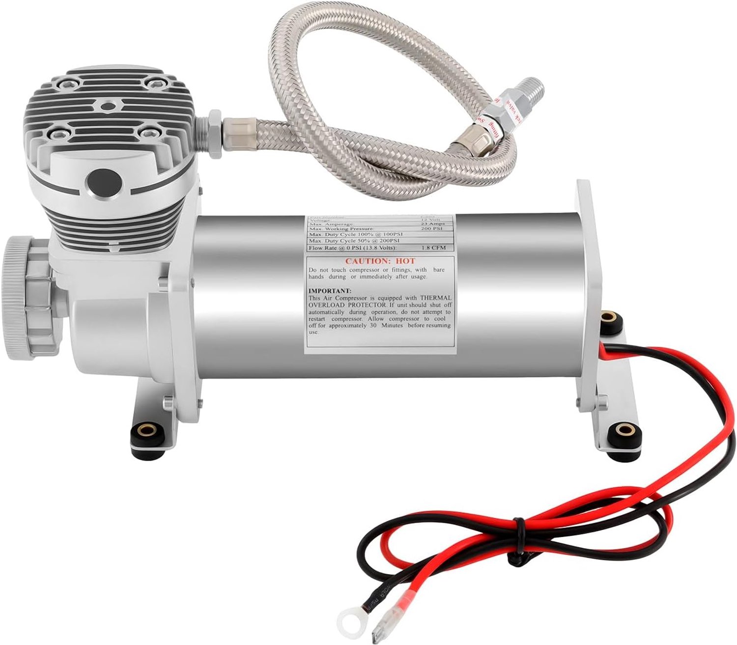 Luchtvering compressor luchtcompressor kit high-performance compressor 200 psi compressor koperen motor, 12 V voor auto/pick-up/vrachtwagen luchtvering, veersystemen, pneumatisch gereedschap, hoorn