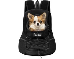 Pawaboo Pet Dog Carrier Backpack, Puppy Dog Travel Front Carrier for Small Dogs, Adjustable Breathable Dogs Carrying Backpack with Safety Strips for H
